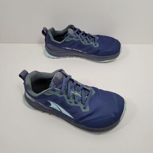 Altra Lone Peak 9 Blue Hiking Trail Running Shoes Women Size 8